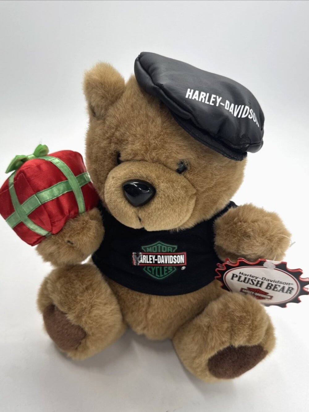 Vintage Harley Davidson Christmas Teddy Bear Hat Shirt Gift Plush 10 inch 1999